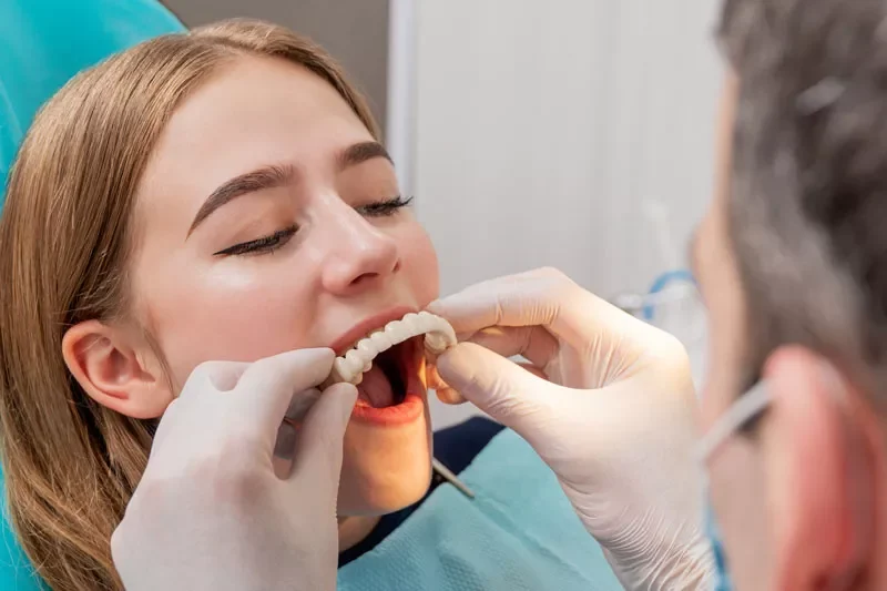 a dental patient being prepped for a full arch implant